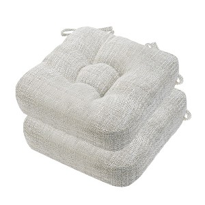 ChicFurnit 2PCS Seat Cushion Square Size Premium Soft Cotton Filling Non Slip Design Comfortable Durable for Living Room, Multi, 17.8"*17.8"*4.4" - 1 of 4