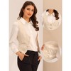 INSPIRE CHIC Women's Vintage Waistcoat Button Up Steampunk Jacquard Sleeveless Suit Vest - 2 of 4