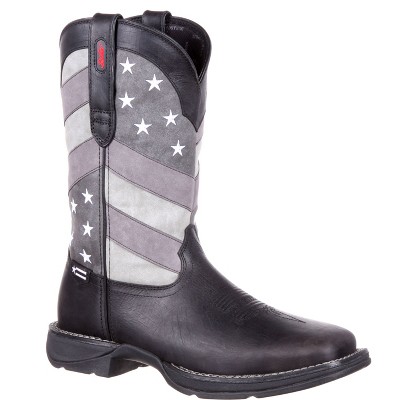 Men's Rebel by Durango Faded Black Flag Western Boot
