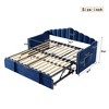 Kumasinova 2-in-1 Twin Size Daybed with Adjustable Height Twin Trundle,Luxury Velvet Sofa Bed for Living Room,No Box Spring Required,500lbs Max - 3 of 4