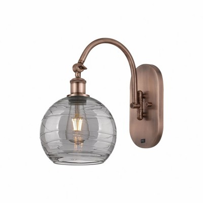 Athens Deco Swirl - 1 Light Arm Swivels Side to Side Wall Sconce In Industrial Style-13.38 Inches Tall and 8 Inches Wide