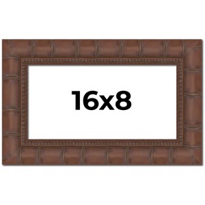 PosterPalooza | 16x8 Wide Bamboo Picture Frame, UV Acrylic, 4 Finishes - Brown, Black, Silver, and Natural - 1 of 4