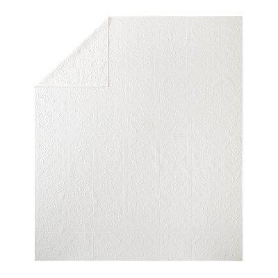 White Full/Queen Microfiber Reversible Bedspread Set