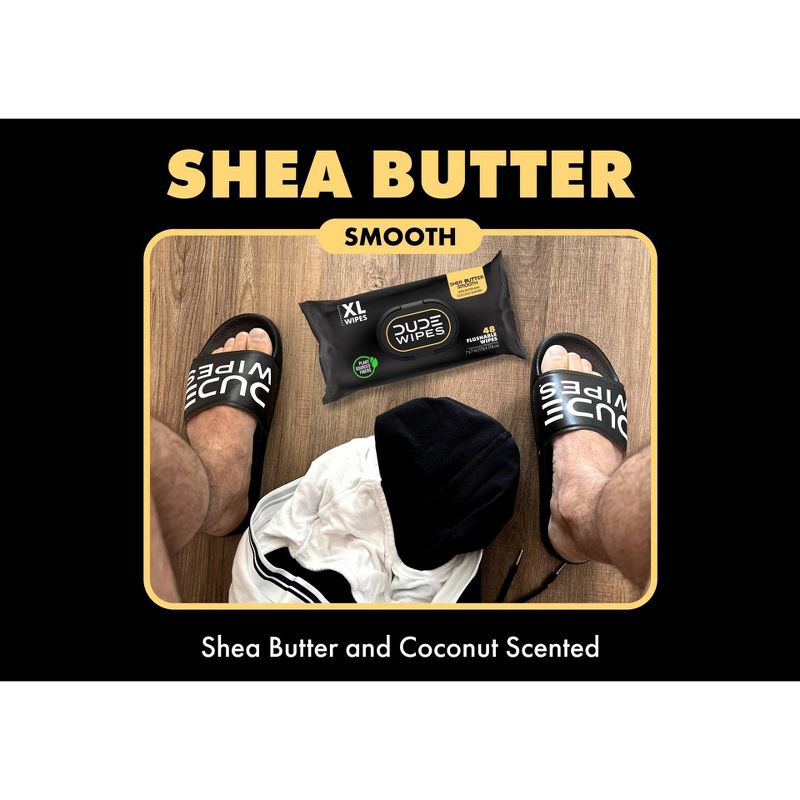Dude Wipes Shea Butter Flushable Wipes - 3pk/48ct, 5 of 8