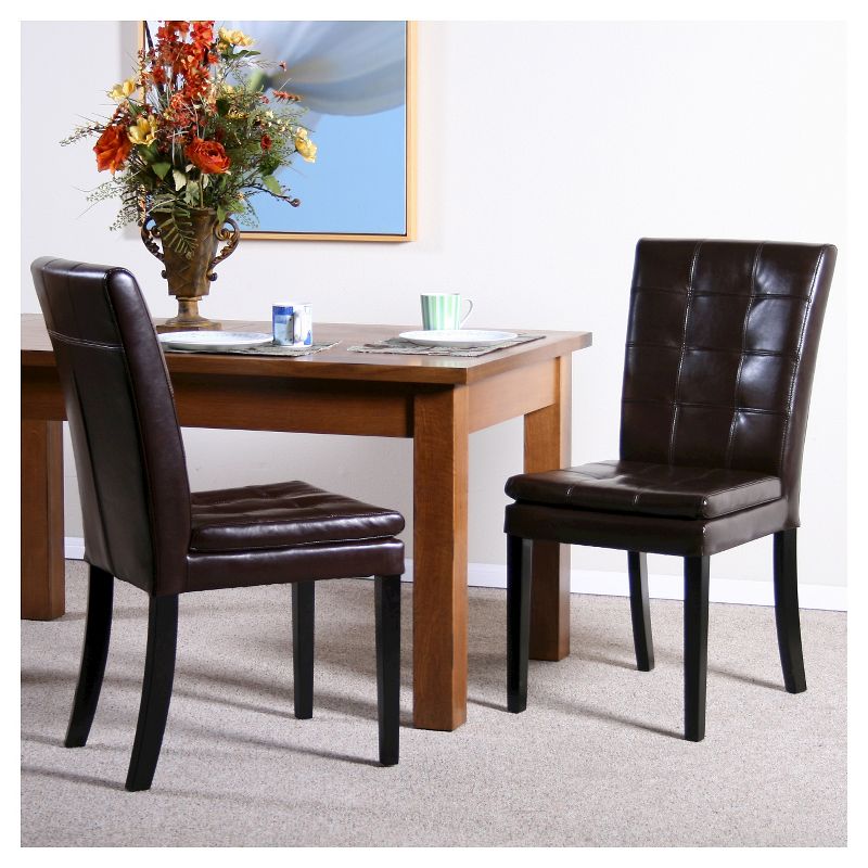 Set of 2 Crayton Leather Dining Chair - Christopher Knight Home, 3 of 5