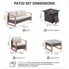 Gymojoy 4/6PCS 50000 BTU Gas Firepit Table with Outdoor 3-Seat Sofa Patio Chair Ottoman Set - 2 of 4
