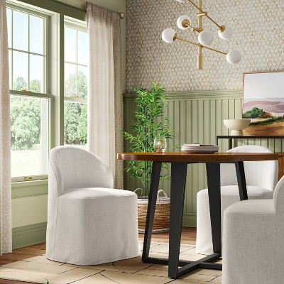Replacement Slipcover Only for Tub Dining Chair in Performance Textured Weave Flax - Threshold™