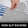 Botanical Washable Rug – Blue Low Pile Carpet, Non-Shedding, Stain & Slip Resistant, Easy-Clean for Living Room or High Traffic Areas - 3 of 4