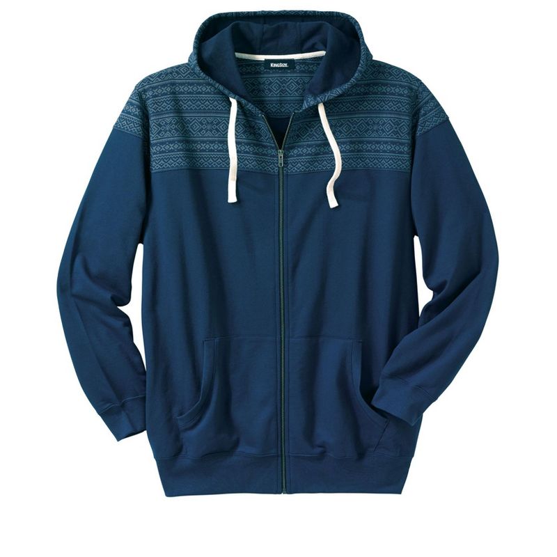 KingSize Men's Big & Tall French Terry Snow Lodge Hoodie, 1 of 2
