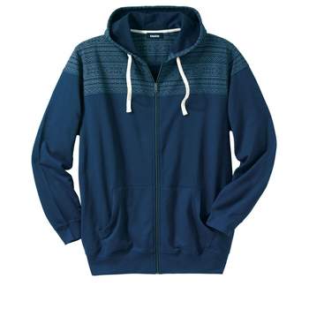 KingSize Men's Big & Tall French Terry Snow Lodge Hoodie