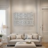 Royal Hampton Carved Wall Art Panel Set of 2 | Handcrafted Ornate Decor | Distressed White Wood, 16x48 - 2 of 4