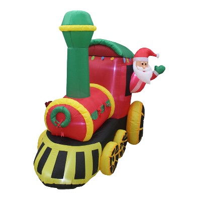 Santa Claus Inflatable Holiday Train Lawn Decoration