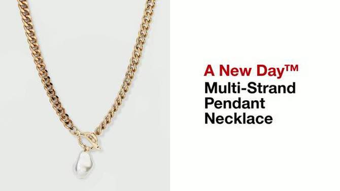 Pearl Pendant Necklace - A New Day&#8482; Gold, 2 of 6, play video