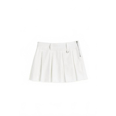 Girl Cotton Pleated Skirt - tractr