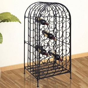 vidaXL Wine Rack for 35 Bottles Metal - 1 of 4