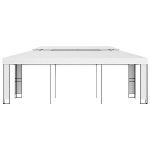 vidaXL Canopy White 100% Polyester, Powder-Coated Steel 10 x 20 ft - 1 of 4