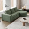 99" Chenille Upholstered Cloud Modular L-Shaped Sectional Sofa with Chaise, Deep Seats, Neck Pillows, No Assembly Needed - 4 of 4
