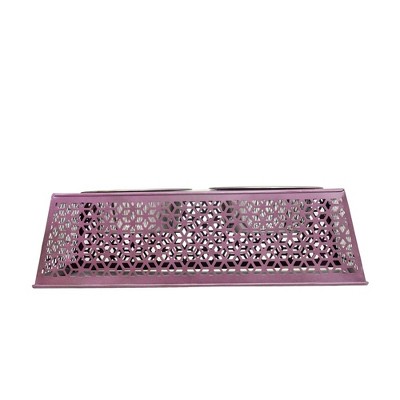 Plum Wine Elevated Dog Feeder with Stainless Steel Bowls