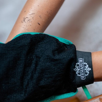 Dermasuri Black and Green Deep Exfoliating Body Scrub Glove