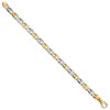 Black Bow Jewelry 6.5mm 14k Two Tone Gold Polished Anchor Link Chain Bracelet - 2 of 4