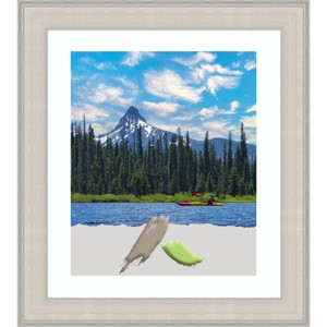 20"x24" Matted to 16"x20" Cottage Wood Picture Frame White/Silver: Modern Decor - Amanti Art - 1 of 4
