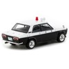 Datsun 510 "Japanese Police" Black and White "Road64" Series 1/64 Diecast Model Car by Tarmac Works - 3 of 4
