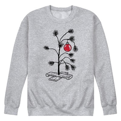 Men's - Instant Message - Sad Christmas Tree Graphic Fleece Sweatshirt