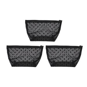 Unique Bargains Heart Pattern Makeup Bag 3 Pcs - 1 of 4