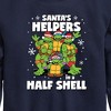Boys' - Teenage Mutant Ninja Turtles - Santas Helpers In A Half Shell Graphic Long Sleeve Fleece Sweatshirt - 2 of 4