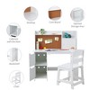 CuisinSmart Kids Desk and Chair Set, Wooden Study Table with Storage Shelf, Bulletin Board for Children 3-8 - 4 of 4