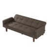 NicBex Couches for Living Room 74.8" Convertible Loveseat Sleeper Sofa Bed Comfy Upholstered 2 Seater Sofa Couch with Adjustable Backrest, Brown - 4 of 4