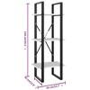 vidaXL 3-Tier Book Cabinet White 15.7"x11.8"x41.3" Chipboard - 3 of 4