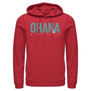 Men's Lilo & Stitch Bold Ohana means Family Pull Over Hoodie - 1 of 4