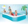 Intex 10 x 6 Foot Swim Center Family Backyard Inflatable Soft-Wall Kiddie Swimming Pool with Drain Plug and Repair Patch for Ages 6 & Up, Color Varies - image 3 of 4