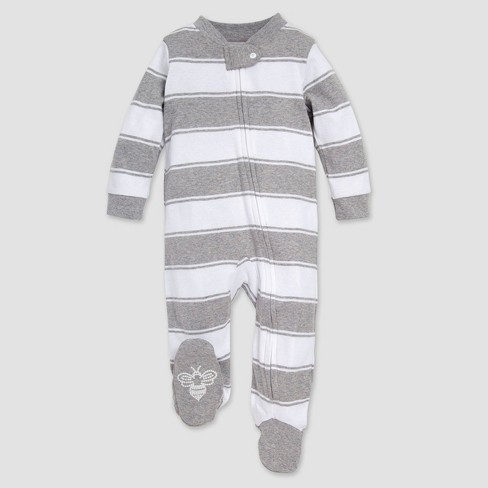 Burt's Bees Baby Newborn-9 Months Long Sleeve Cute As A Button Footed  Coverall