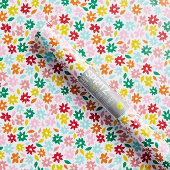Midnight Blue Flower Meadow Recyclable Wrapping Paper Set - BLUE Eco F