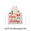 Unique Bargains Christmas Aprons Linen Red Green Beige White 21.65"x26.77" 1 Pcs - 3 of 4