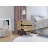 Gulches Nuvo Nightstand,Two Drawers, Hairpin Legs for Bedroom Living Room Bedside Furniture - 2 of 4