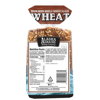 Alaska Grains Russian River 100% Whole Wheat Bread - 24oz
