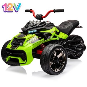 Jojoka 12V Kids ATV Ride On Car, Battery Powered Ride on Toys, 3 Wheelers Off-road Electric Vehicle with Bluetooth Audio, High/Low Speed, Headlights - 1 of 4