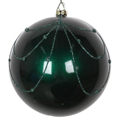 Vickerman Candy Glitter Curtain Ball Ornament
