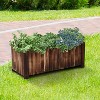 Outsunny 48" x 20" x 18" Raised Garden Bed, Raised Planter Box, Wooden Planter Raised Bed with Drainage Gaps & Lightweight Build - image 3 of 4