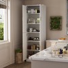 Famapy White 6-Shelf Kitchen Pantry Cabinet Multi-Space Storage Cabinet Tall Shelf Adjustable Compartments - 2 of 4