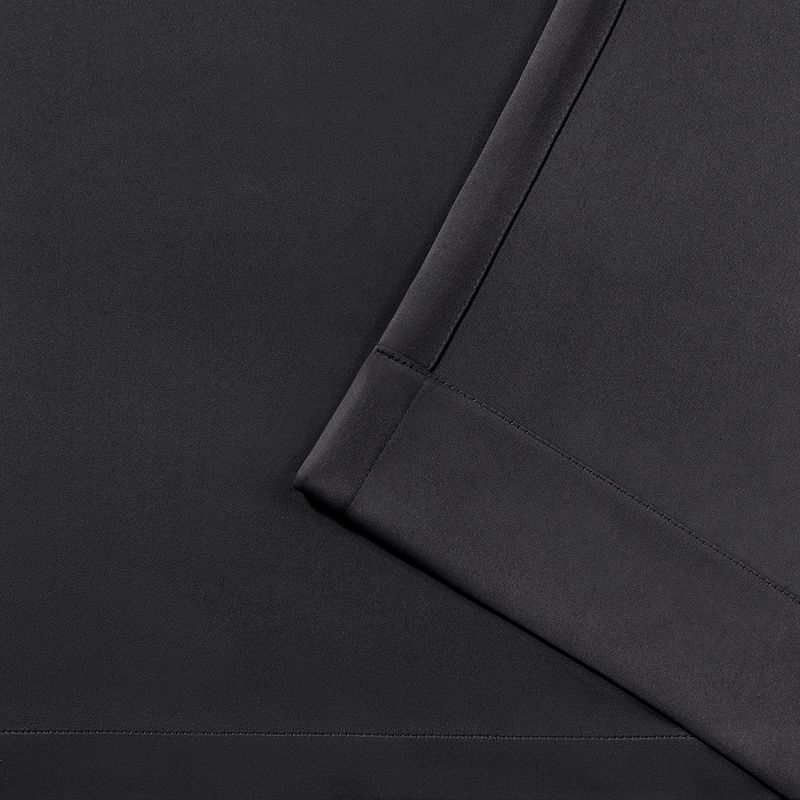 Sateen Blackout Solid Grommet Top Extra Wide Curtain Panel - Exclusive Home, 5 of 11