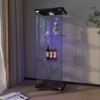 FURNIinspire Utility Storage Cabinets Elegant Showcase with Reinforced Glass Shelves and Dual Mounting Options, Black, 16.73"*14.37"*47.91" - 4 of 4