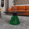 LeisureMod Tully Glass Coffee Table, Modern Side Table with Black Rim for Home - 2 of 4