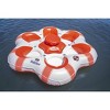 Swim Central Super Chill 6 Person Inflatable Island Float - 99" - Orange and White - 2 of 3