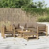 vidaXL Garden Lounge Set Taupe Bamboo Medium Modular Garden Lounge Set - 2 of 4