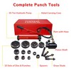 Yescom 15 Ton Hydraulic Knockout Punch Set 1/2" to 4" 10-Die Handheld Hole Puncher for Metal Red - 2 of 4