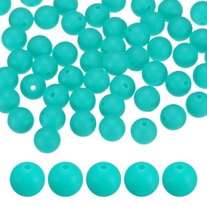 Unique Bargains Round Loose Rubber Beads Craft Smooth Ball Small Hole for DIY Crafts 50 Pcs - 1 of 4